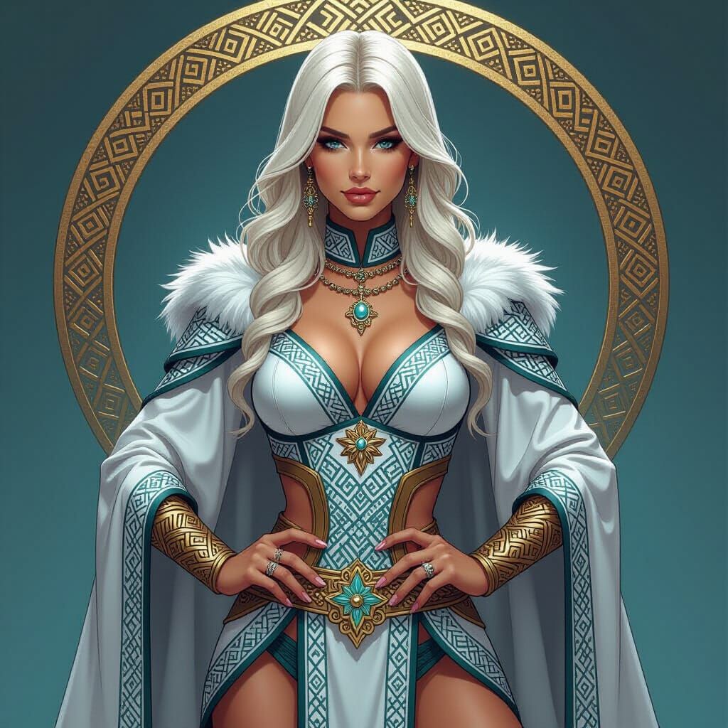 Slavic Mage in Nordic Runes, Comic Book Art