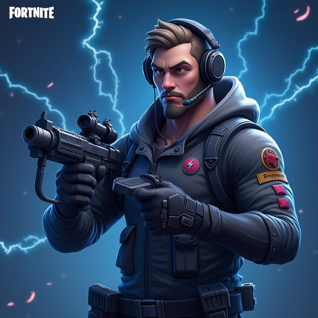 Fortnite Stormtrooper in Futuristic Cyberpunk Style