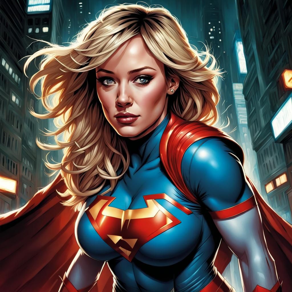Hilary Duff as Superhero in Comic Book Art