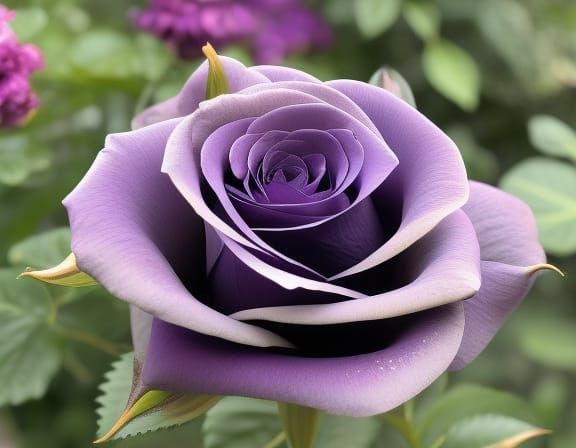 Hyperrealistic Black Roses in Surreal Fantasy Garden