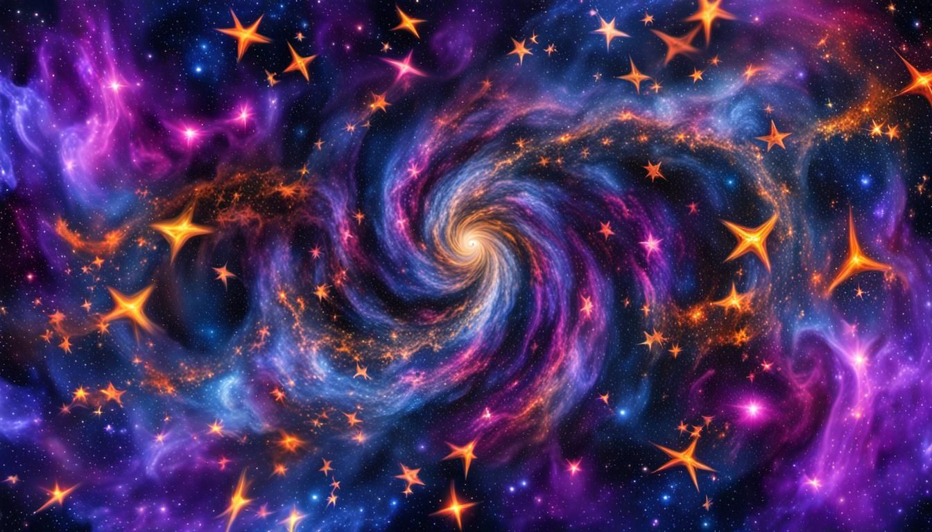Spiral Star Galaxy in Deep Space