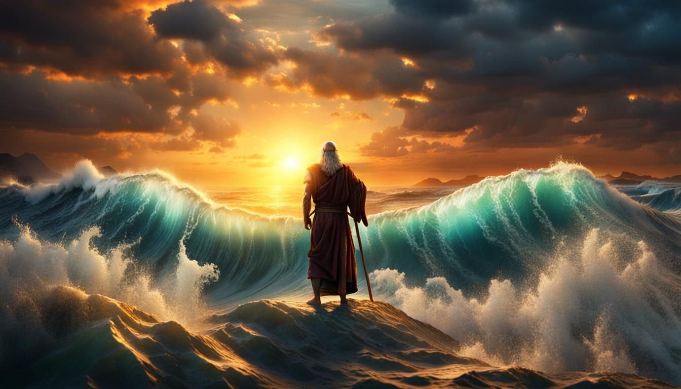 Moses Parting the Sea: Cinematic HDR Render