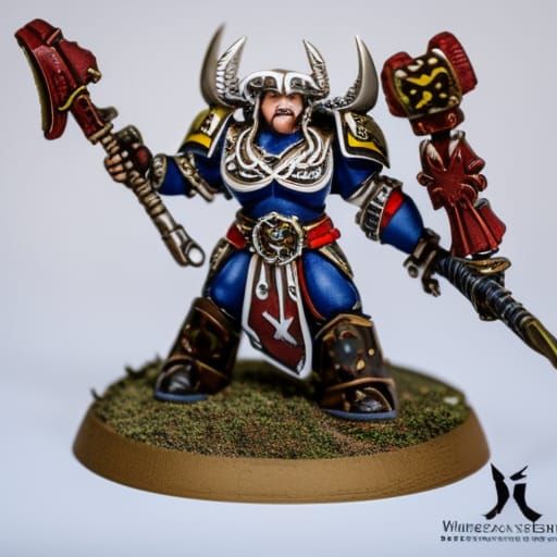 warhammer miniature of Uptight Application, hand painted, plastic, detailed, white background, studio lighting, product ...