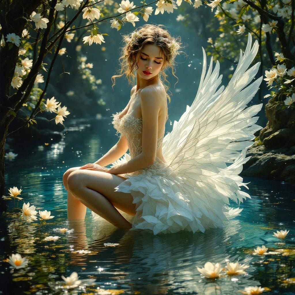 Swan Princess Transforms into Human Beauty