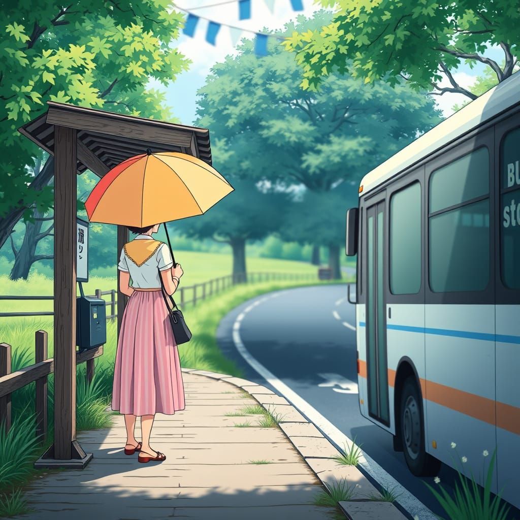 A Pause in Time at the Bus Stop