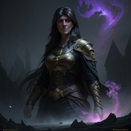 Nikki Haley Portrait in Dark Fantasy Style