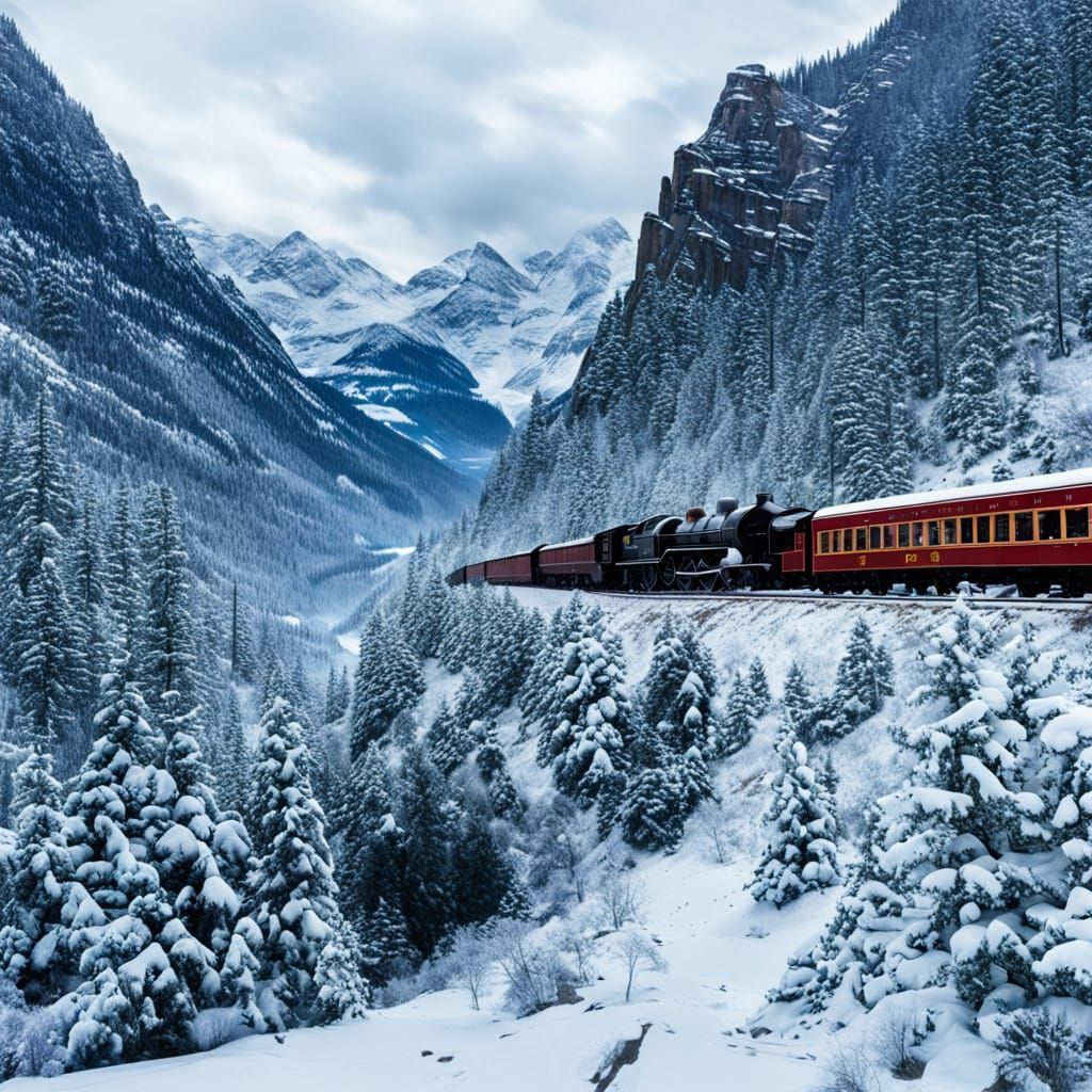Hogwarts Express Train Journeys Through Winter Wonderland