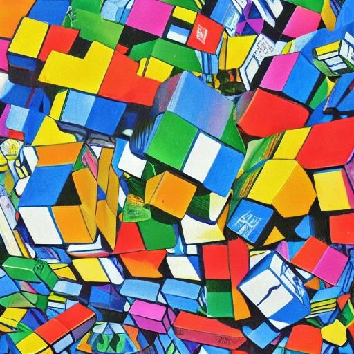 Anime-Style Rubik's Cubes: A Colorful Puzzle