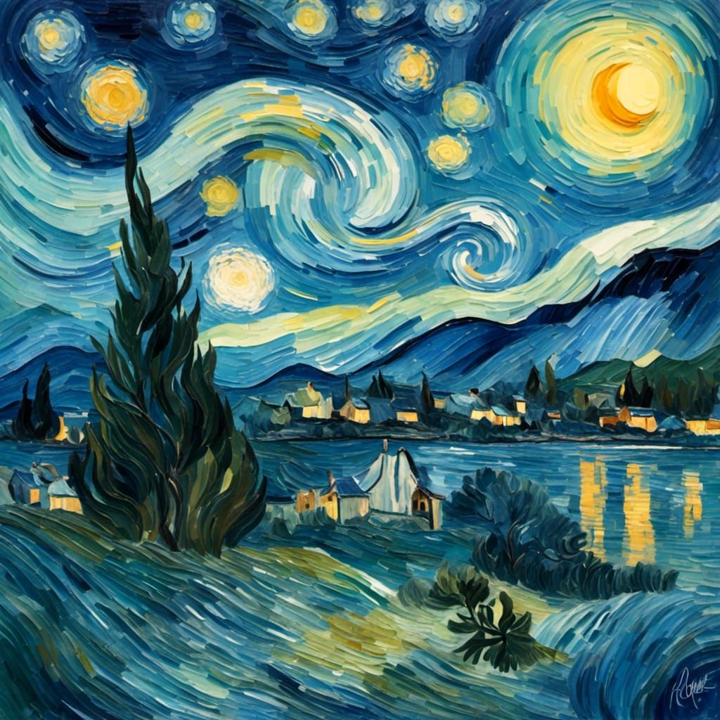 inspired by Vincent van Gogh’s ‘The Starry Night’