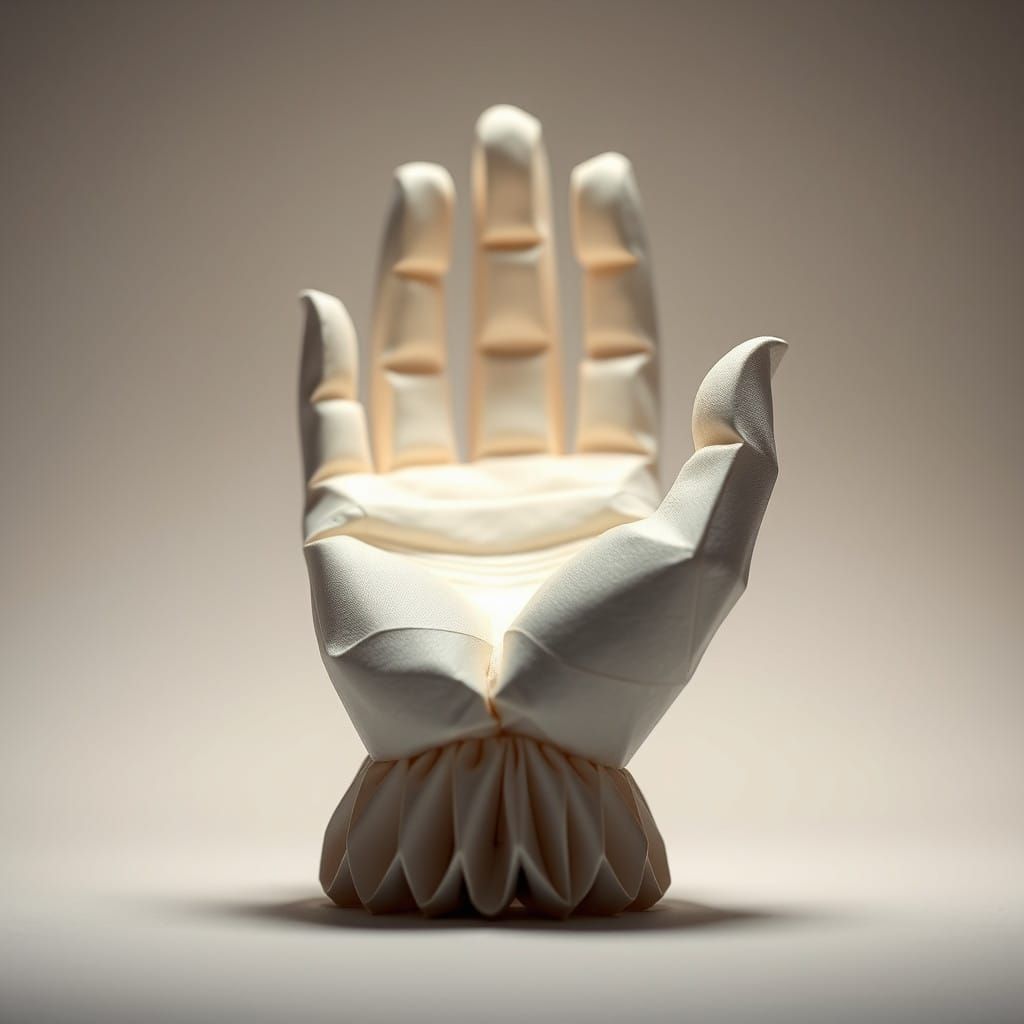 Origami Buddha's Hand as Pillars of Creation