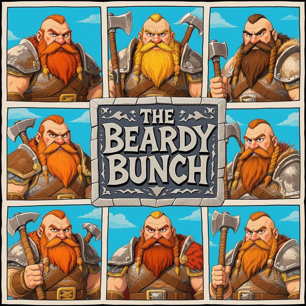 The Beardy Bunch: A Dwarven Warrior Grid