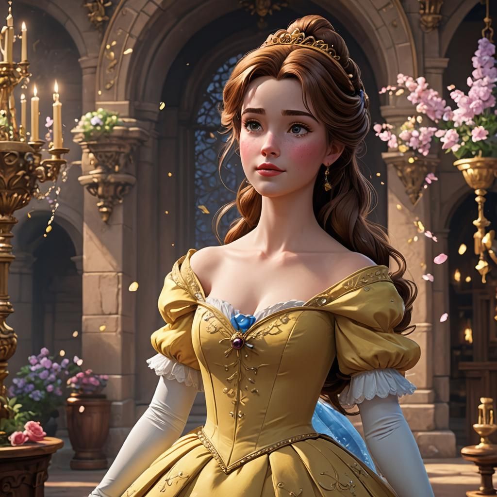 Belle as 3D Anime Art