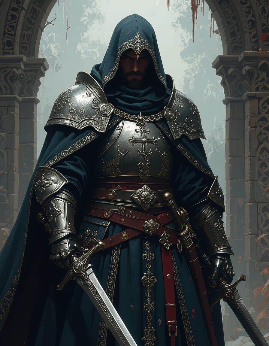 15th Century Christian Inquisitor in Matte Painting Style