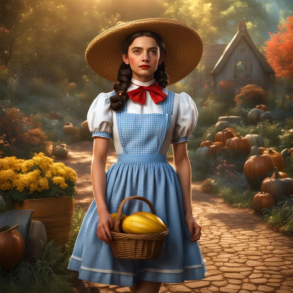 Dorothy Gale Reimagined: A Hyperrealistic Portrait