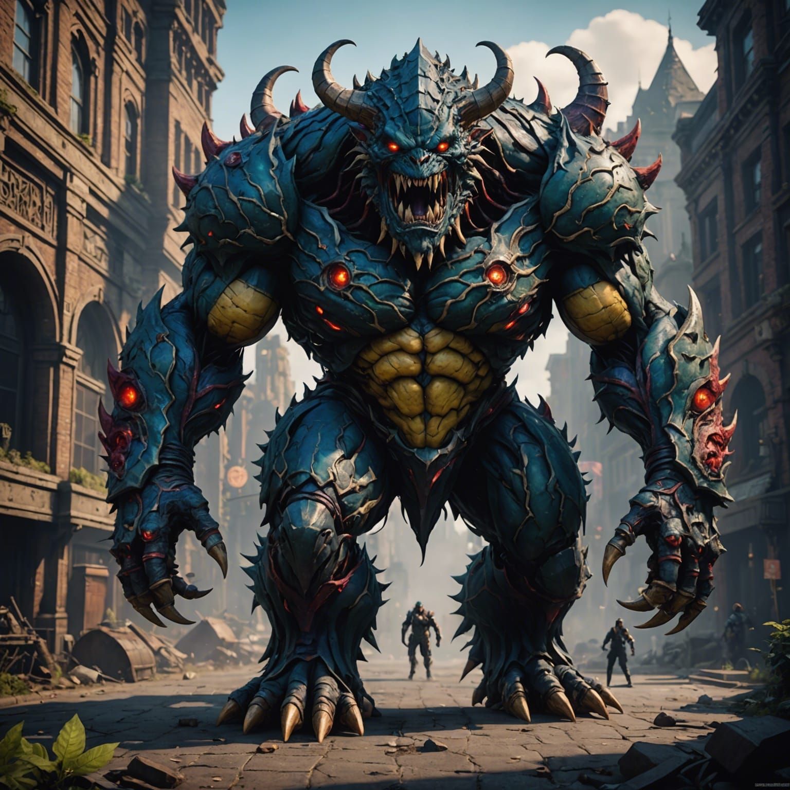 Detailed Mutant Monster Concept Art in Unreal Engine