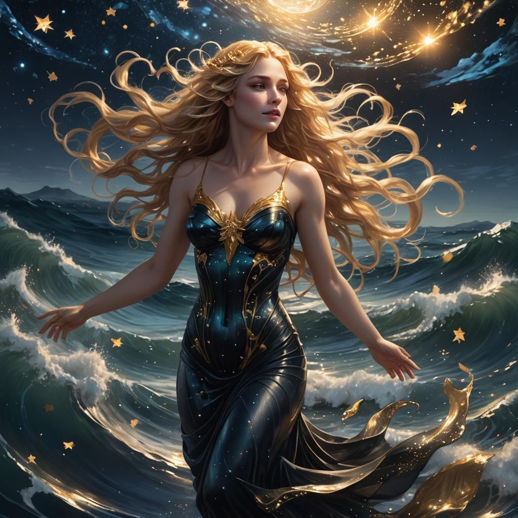 Aphrodite Rising: Starry Night Concept Art