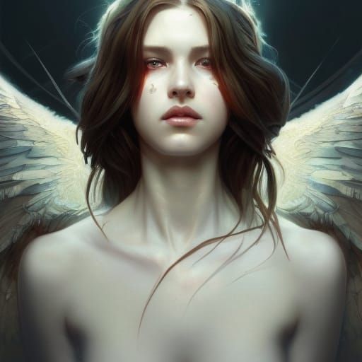 Detailed Portrait of a Fallen Angel