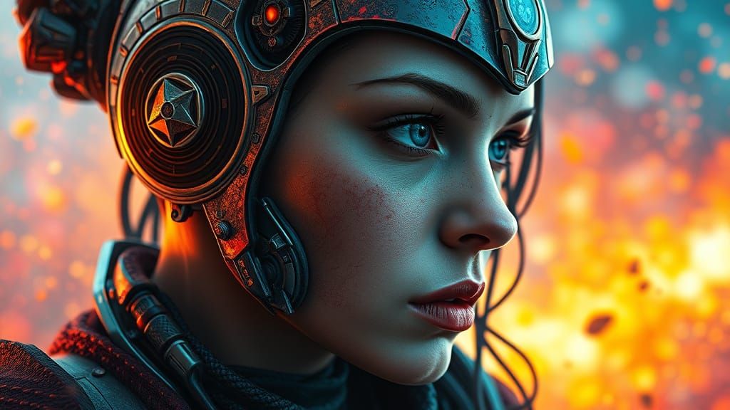 Hyperrealistic Sci-Fi Fairy Tale Portrait