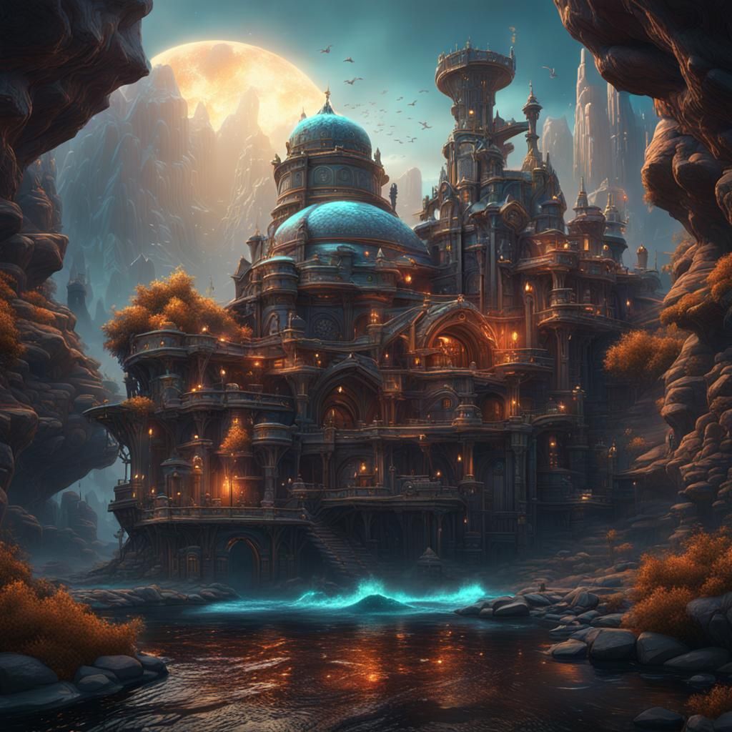 Fantastical Atomic Penguin Concept Art