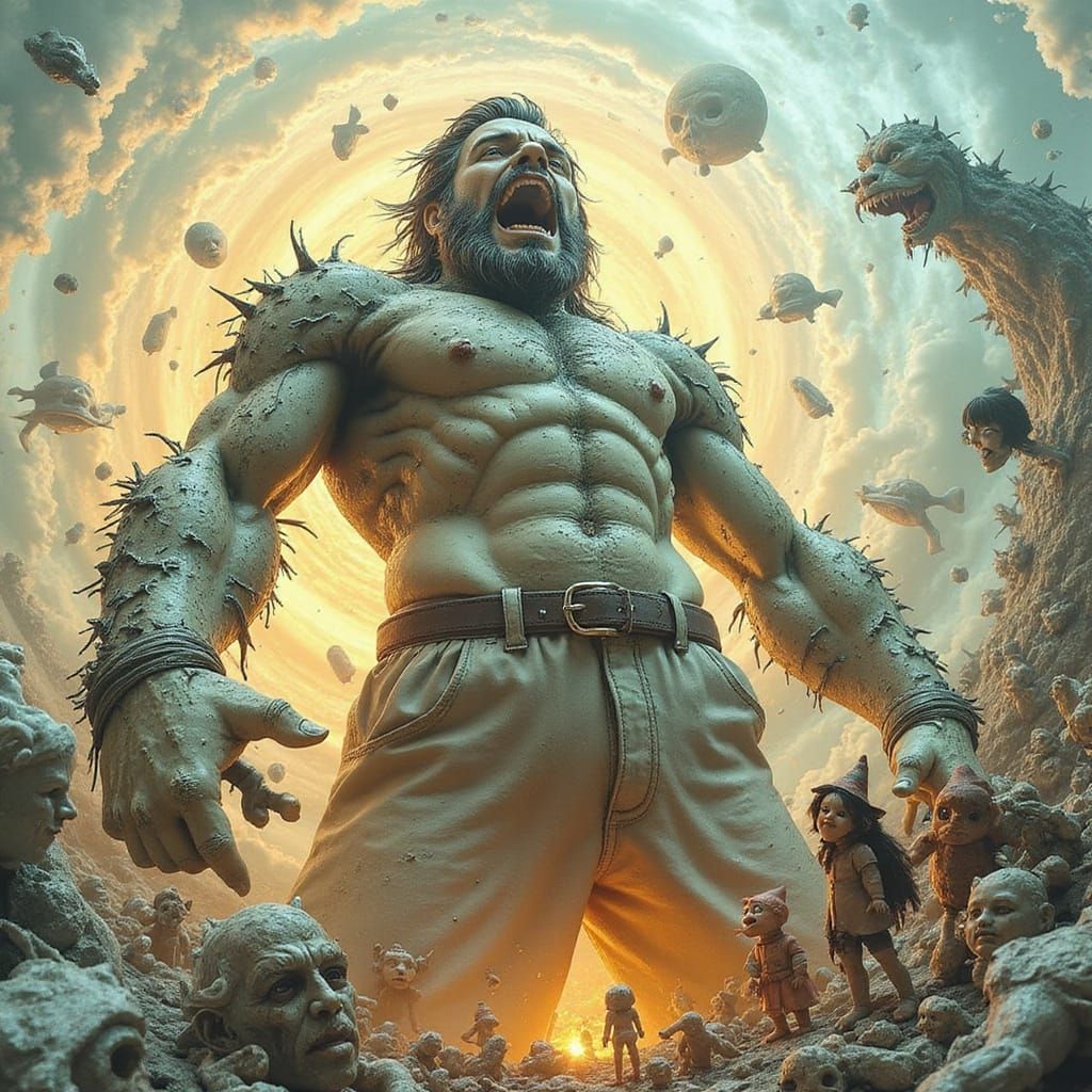 Chaotic Surreal Hellscape Vortex in Multiple Styles