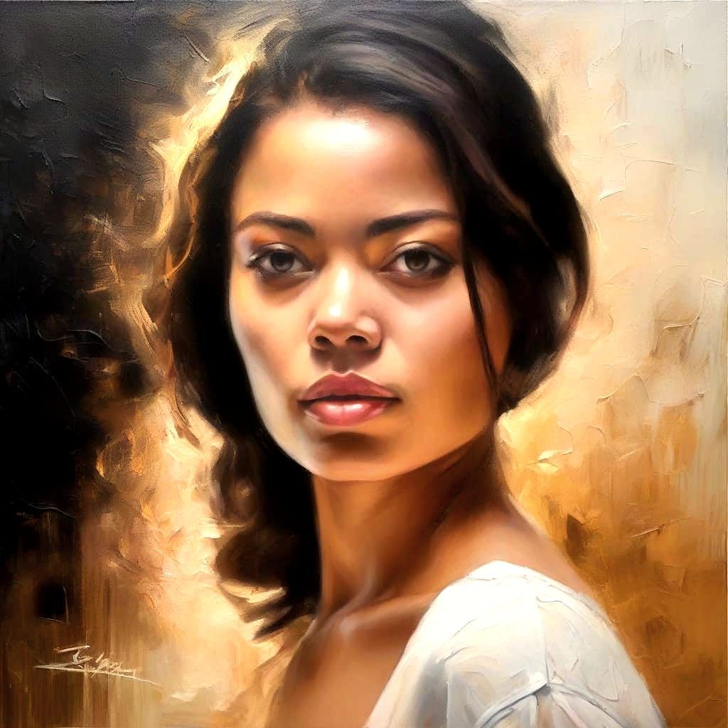 Symbolic Portrait of Unity in Impasto Oil Painting