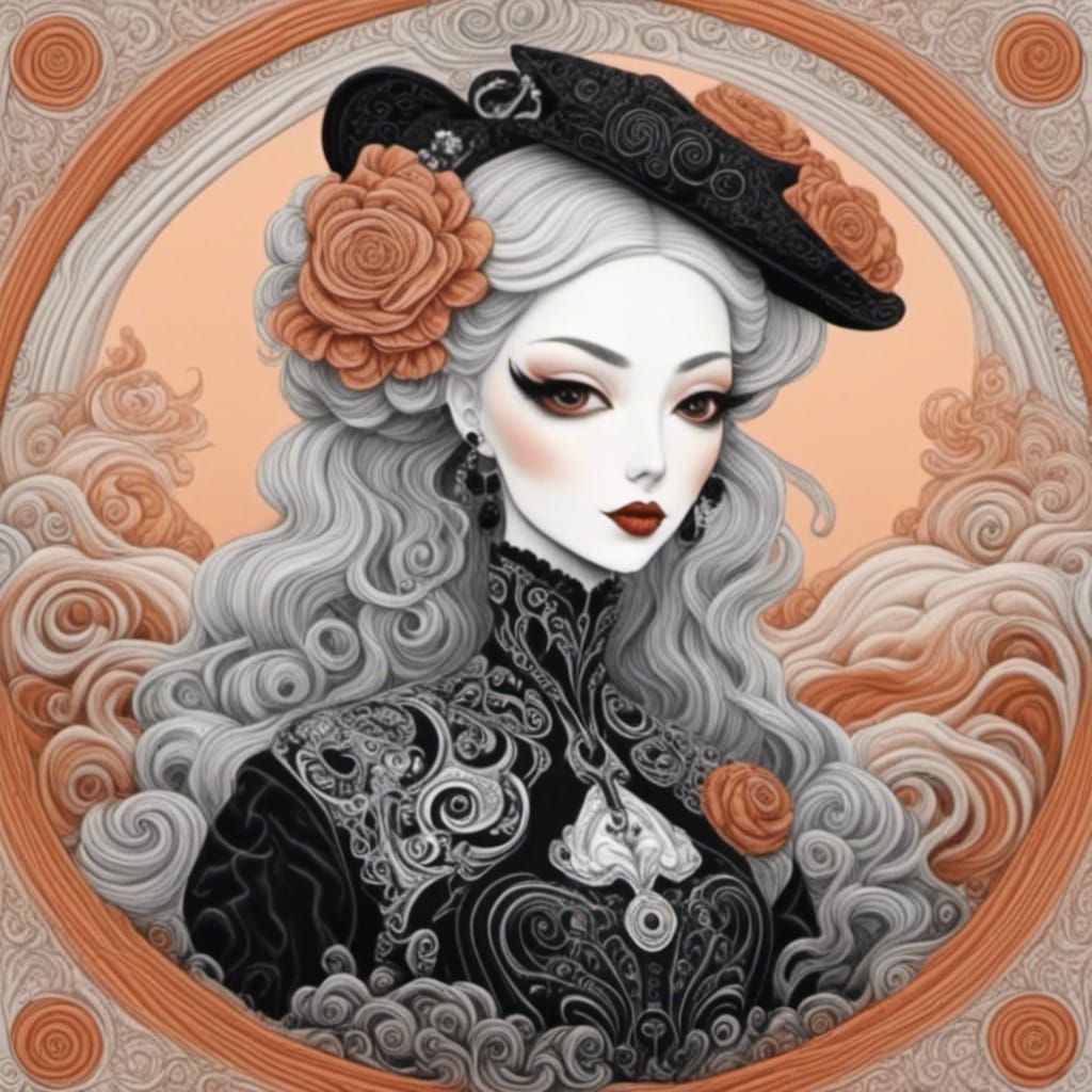 Abstract Cinnamon Swirls Pattern