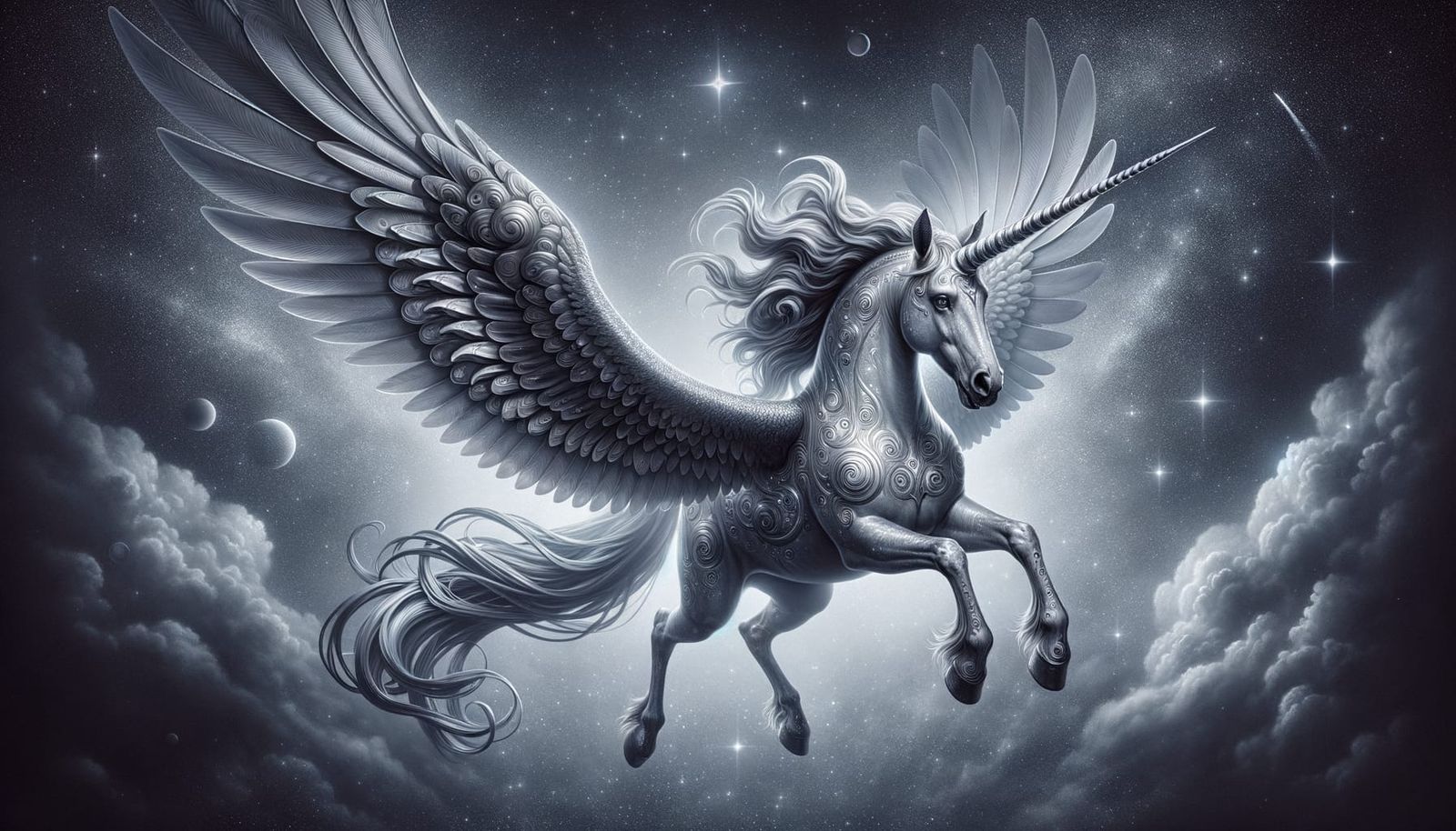 Enchanting Mercury Alicorn with Silvery Hue