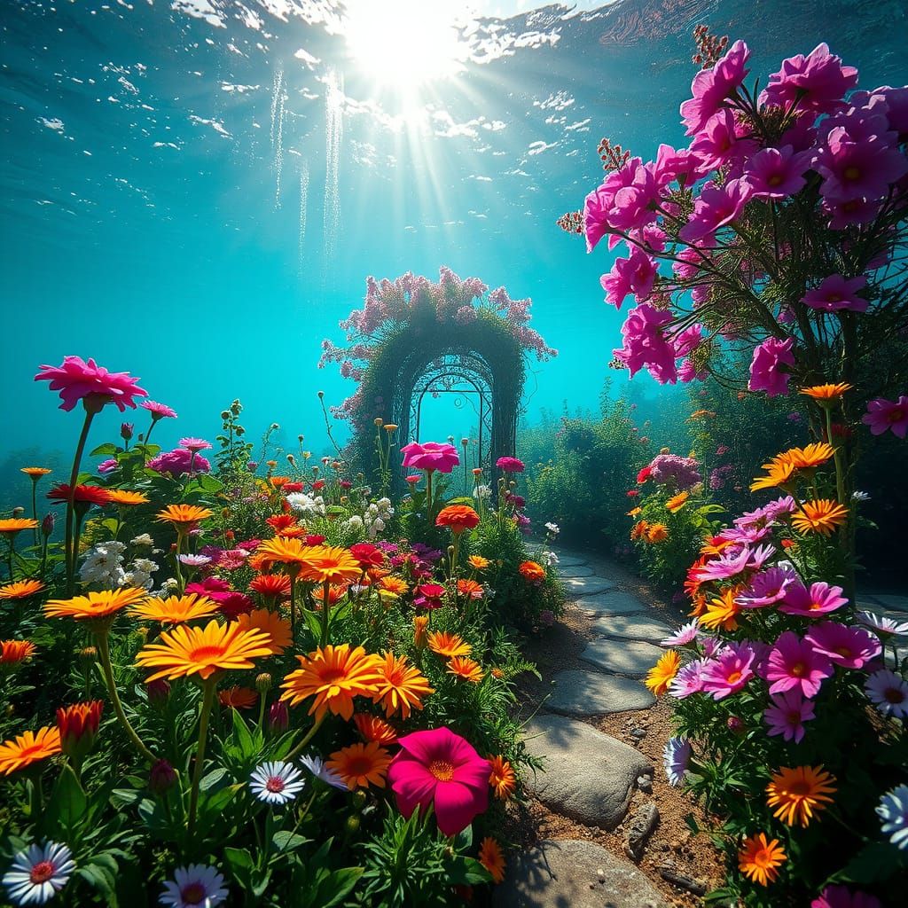 Submerged Serenity: Vibrant Underwater Garden