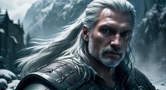 Geralt of Rivia Monster Hunt: Photorealistic Portrait