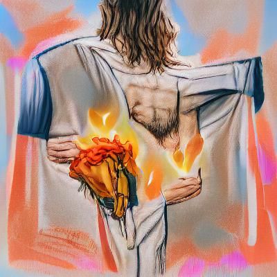 Flaming Heart with Thorns: Symbol of Intense Emotion