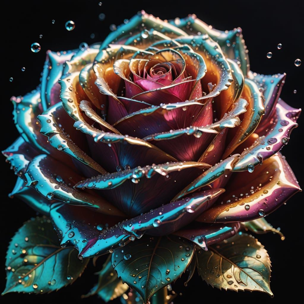 Titanium rose, with diamond...