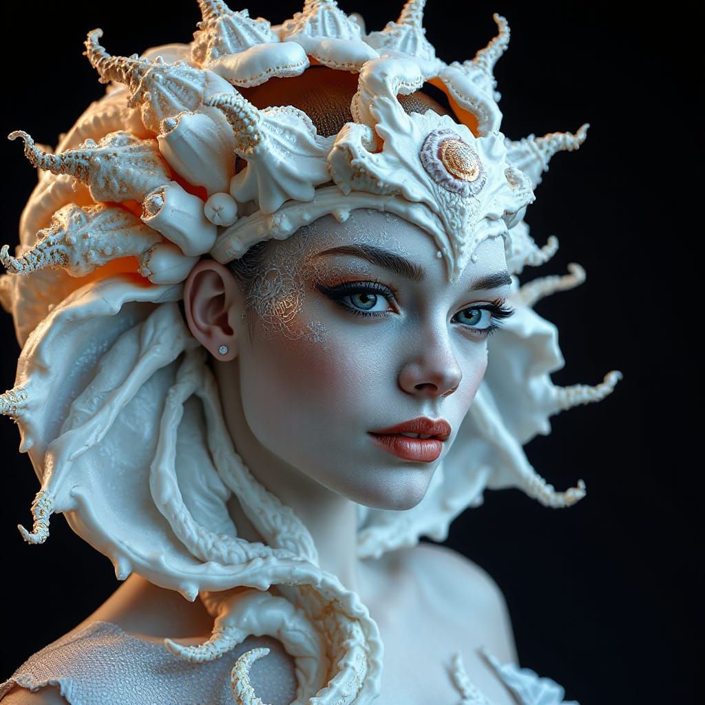 Ethereal Goddess in Fractal Splendor