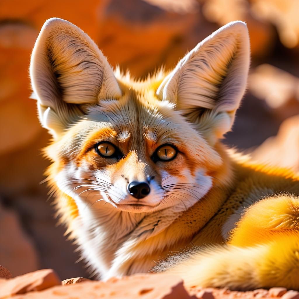 Fennec Fox Portrait in Fauvist Style