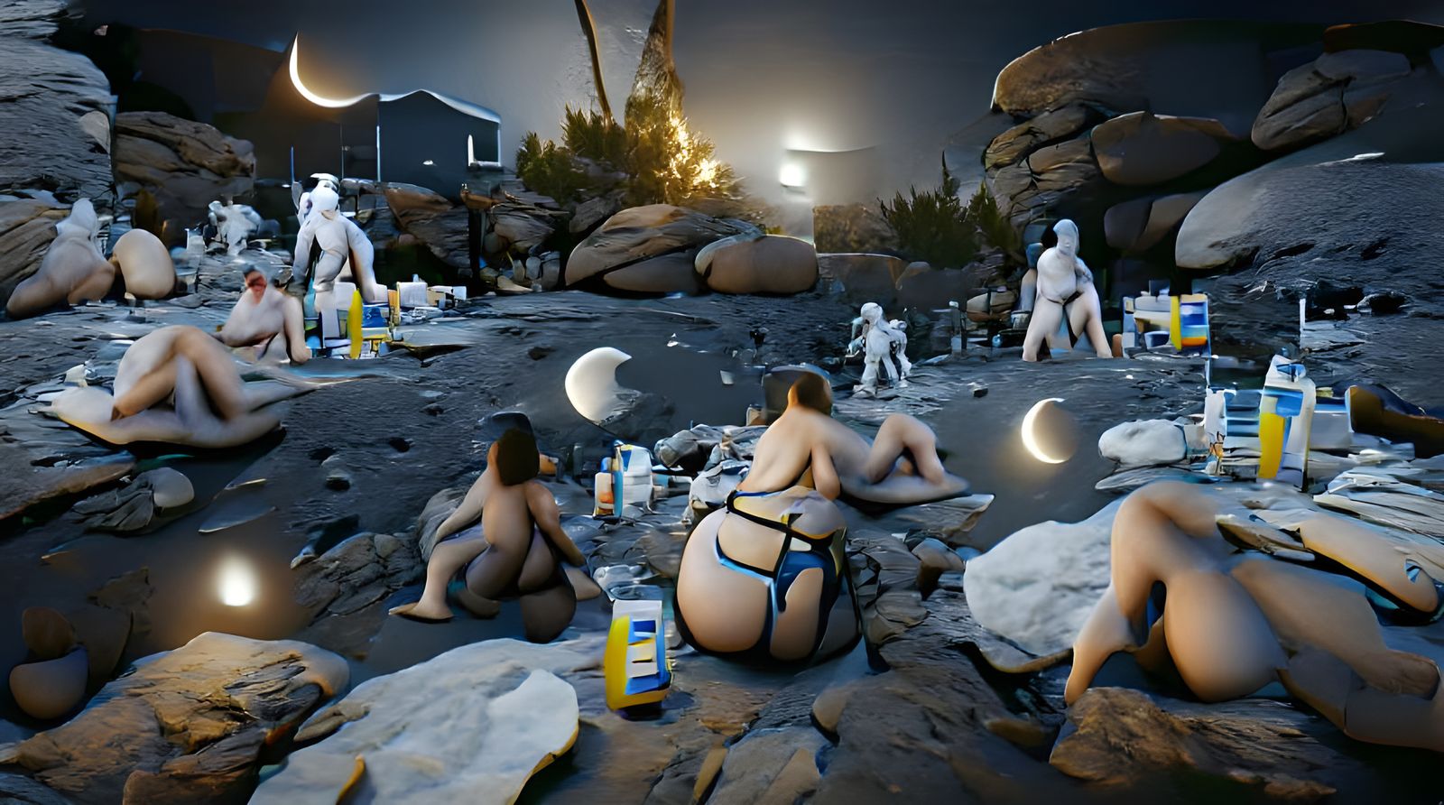 Nudist Colony on the Moon: Minimalist Art