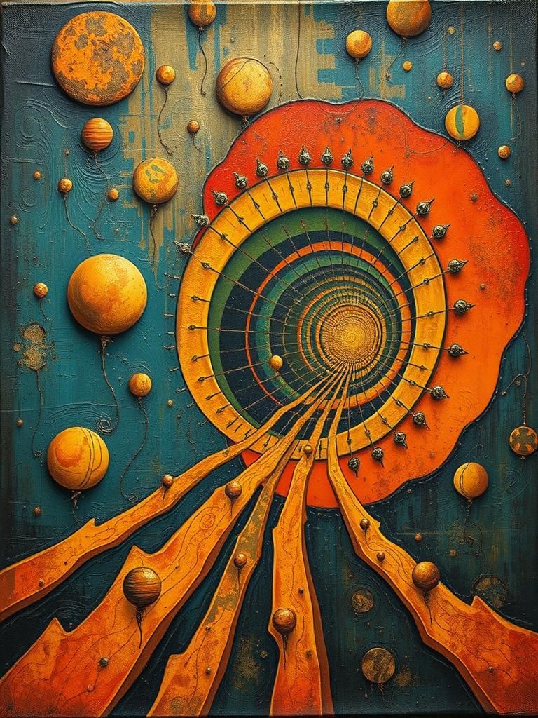 Psychedelic Interdimensional Lunacy in Oil Paint