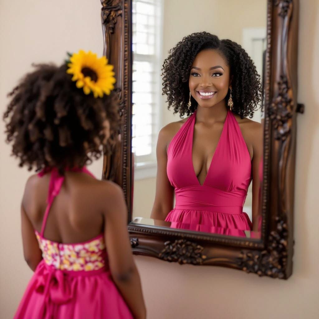 Child Sees Future Self In Mirror