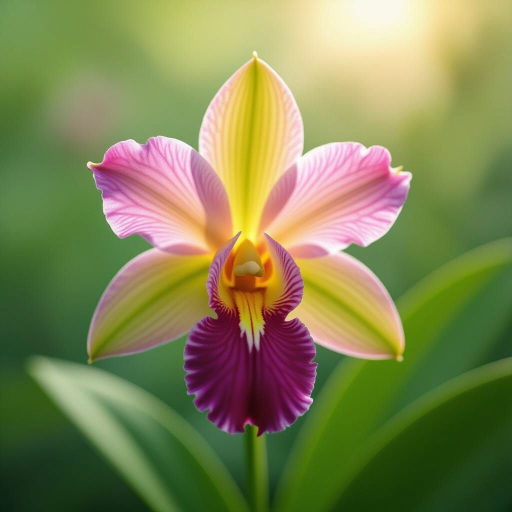 Slipper Orchid Macro: Cinematic Botanical Art