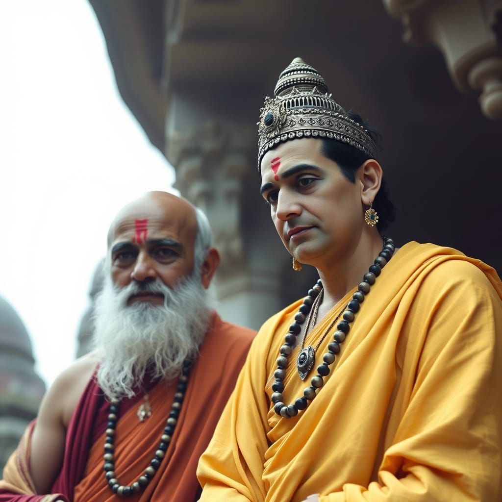 Ancient Hindu Astrology Masters in Photorealistic Portraitur...