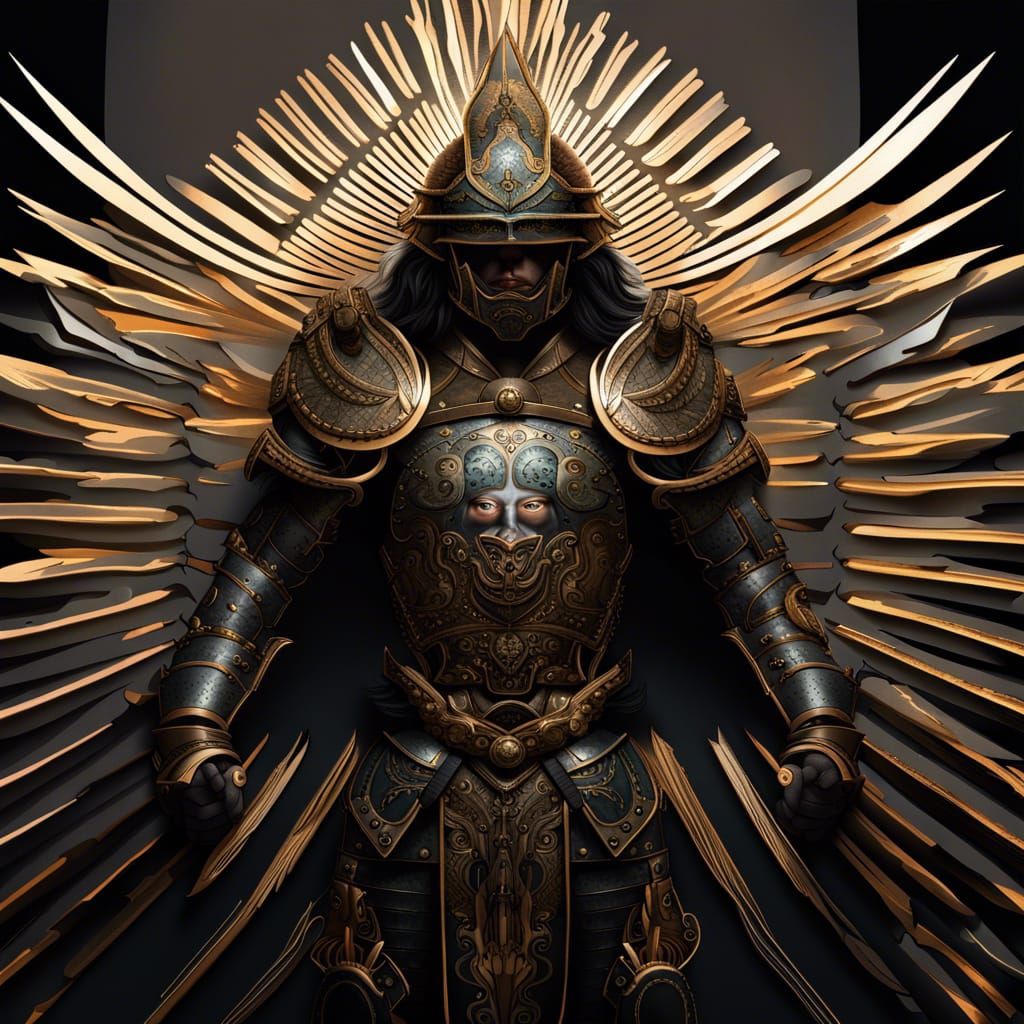 Demigod Warrior in Radiating Holy Armor