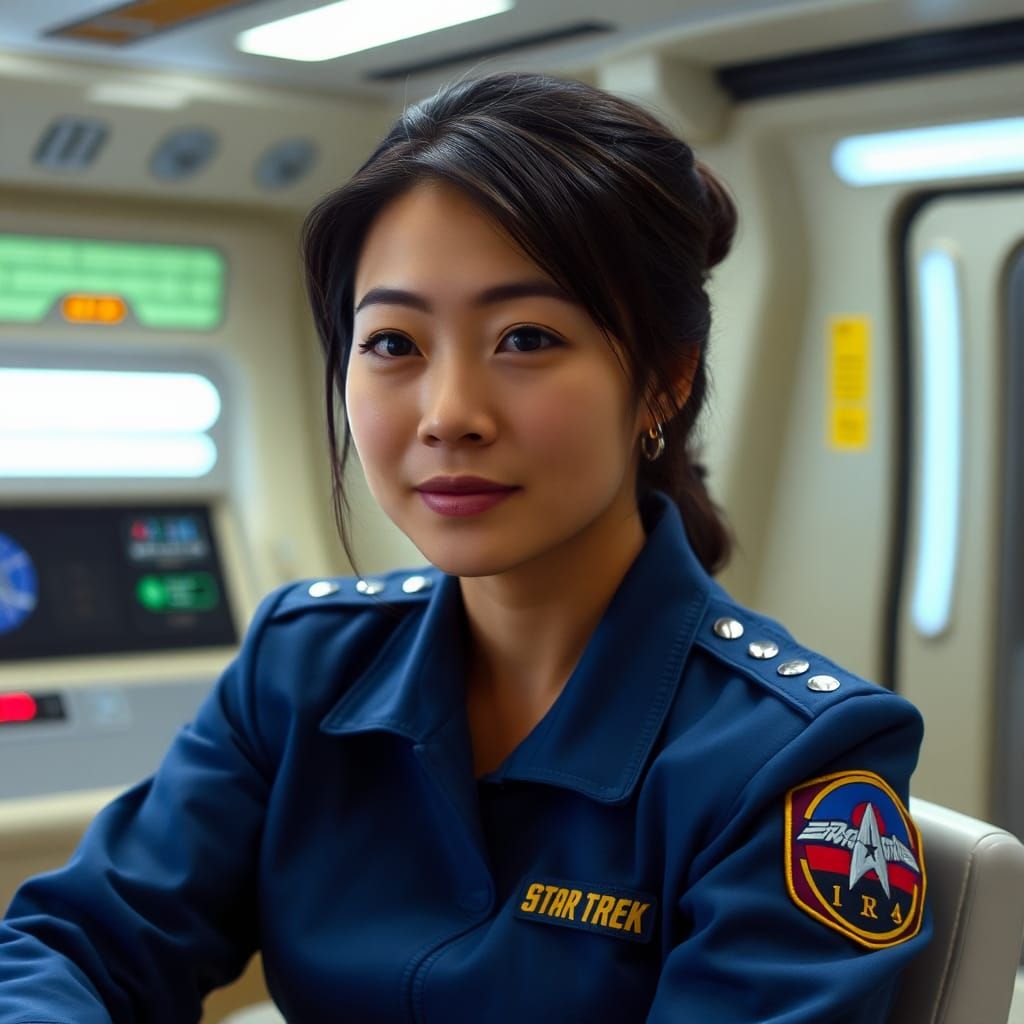 Hoshi Sato on the USS Enterprise Bridge