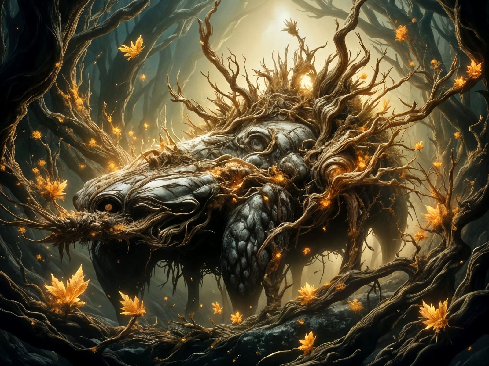 Camouflage Fantasy in Ethereal Magic Style