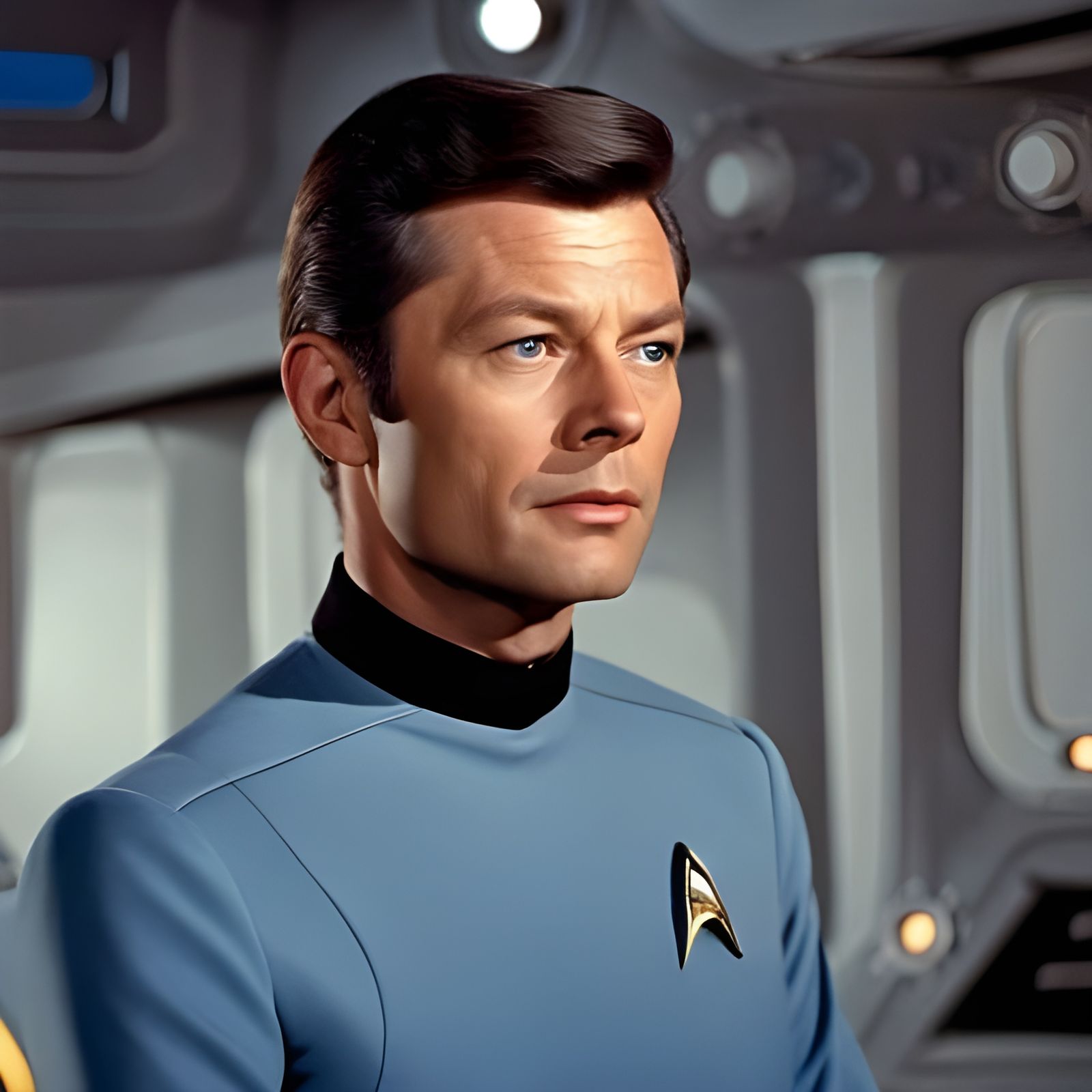 Dr. McCoy on the Bridge: Star Trek TOS Portrait