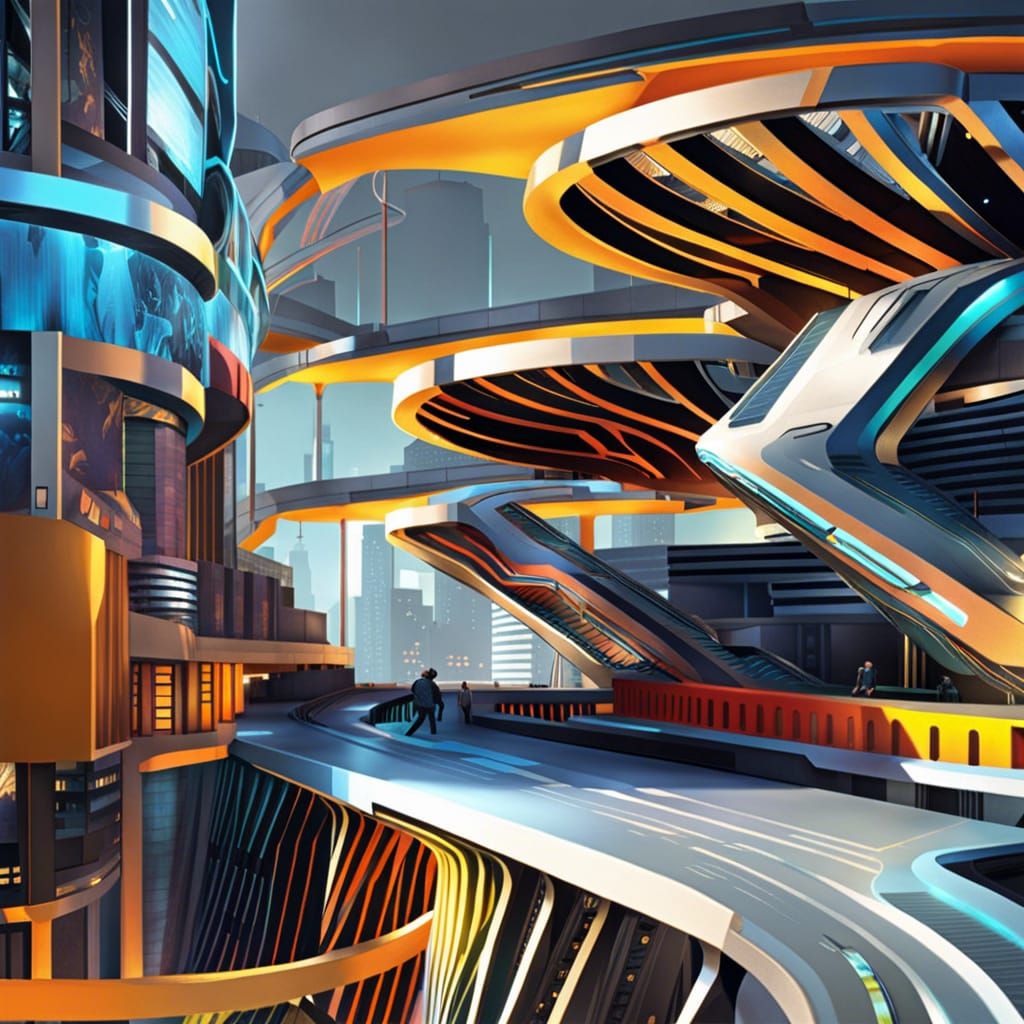 Hyperrealistic 15-Minute City Concept Art