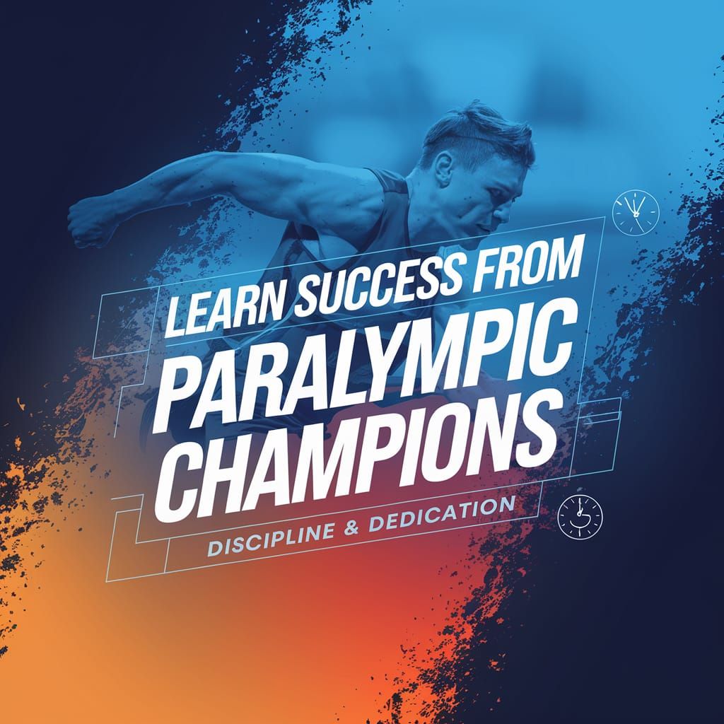 Dynamic Gradient Background with Paralympic Athlete