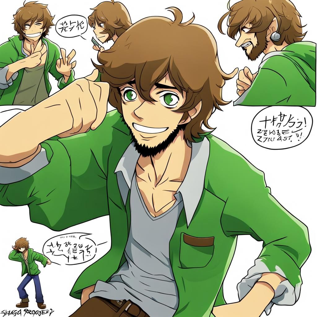 Shaggy Rogers in Anime Key Visual Style