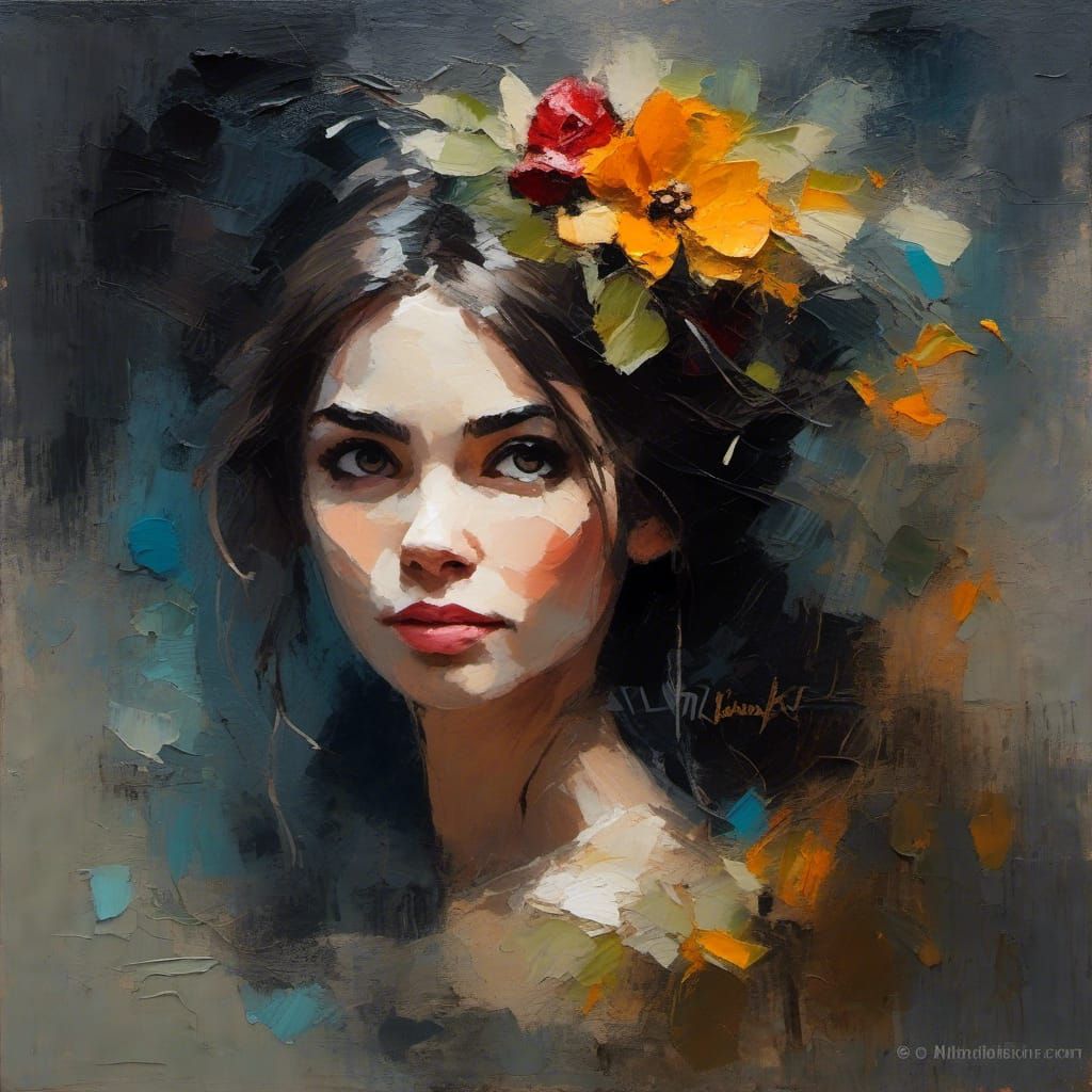 mail art, Impressionism masterpiece, visible brush strokes, ...