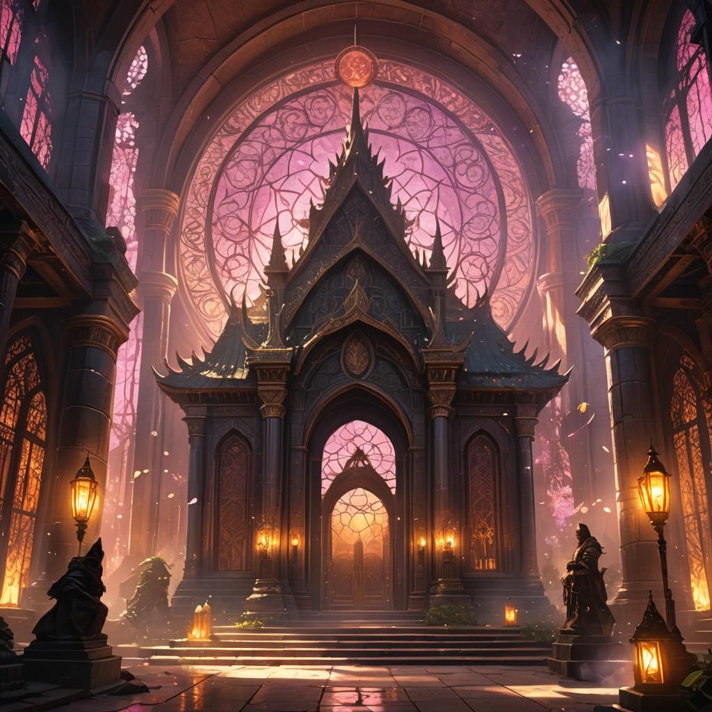 Valar Eru in Ancient Temple: Fantasy Concept Art