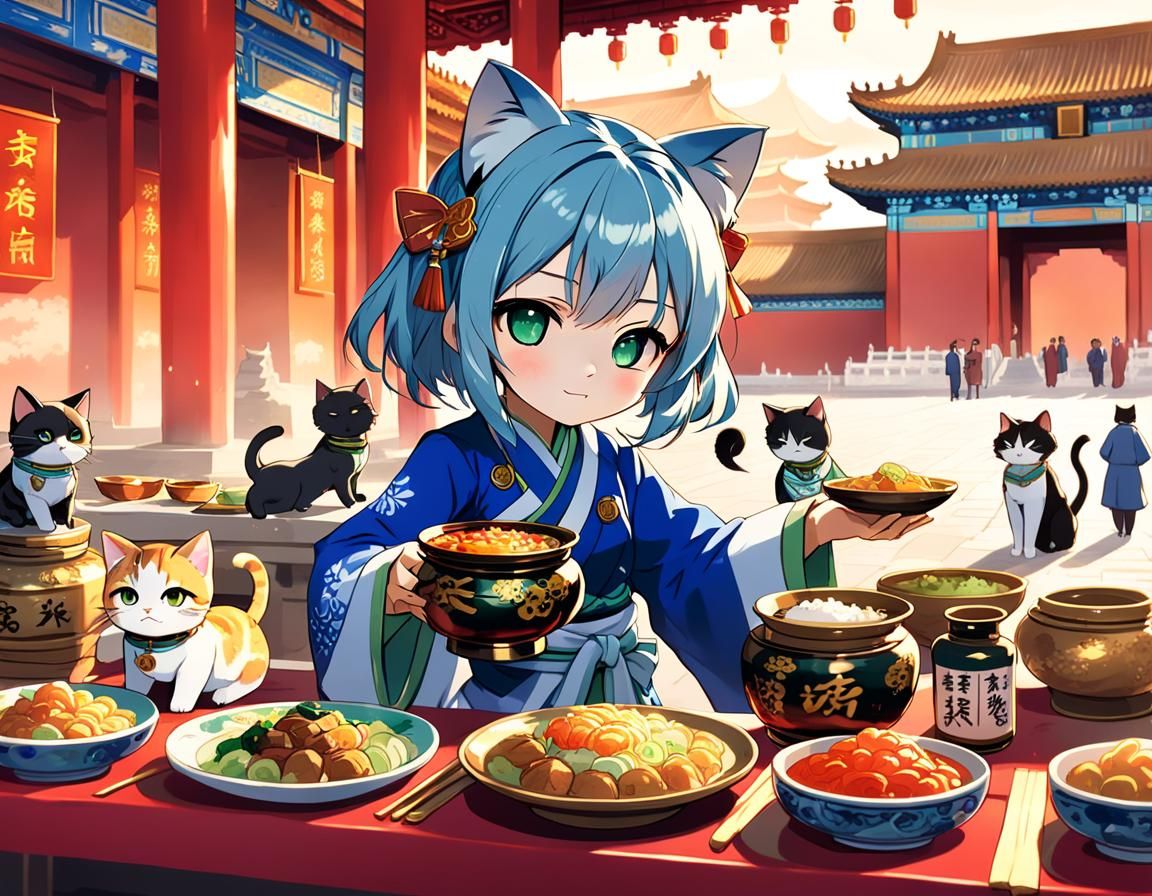 An apothecary girl in the forbidden city in china, works as a food taster
