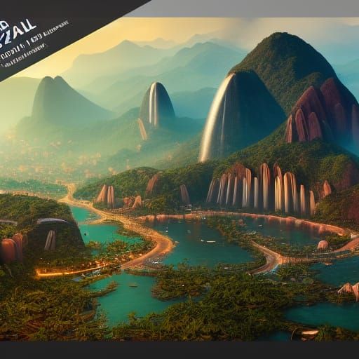 Detailed Matte Painting of Brazil in Deep Color