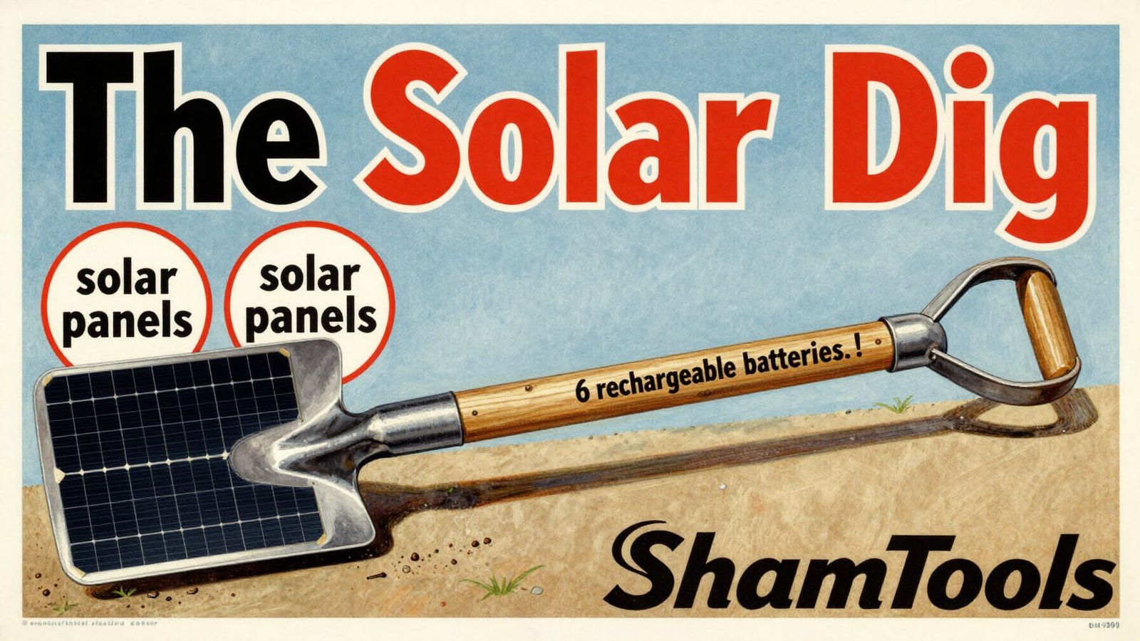 1950s Solar Dig Spade Ad Poster